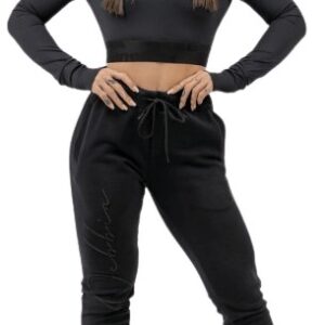 Nebbia intense dámský crop top s dlouhým rukávem 839 černý