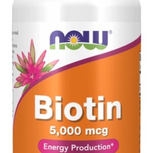 Now foods biotin 5000 mcg 60 kapslí