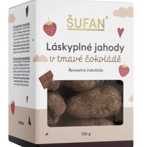 Šufan láskyplné ovoce v čokoládě 100 g - jahody v tmavé čokoládě