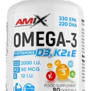 Amix omega-3 d3+k2+e 90 kapslí