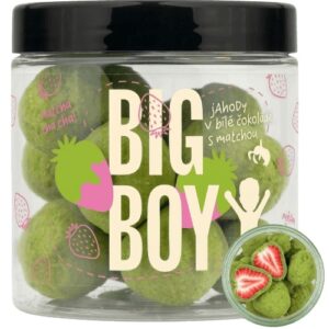 Big boy jahody v matcha bílé čokoládě 120 g