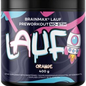 Brainmax lauf preworkout no-stim 400 g - červený pomeranč
