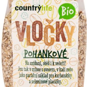 Country life bio vločky pohankové 250g výprodej (pošk.obal)