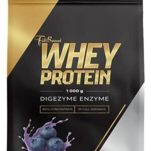Fitboom whey protein 80 % 1000 g - borůvka