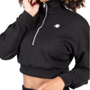 Gorilla wear dámská ocala crop top mikina se zipsem černá