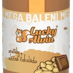 Lucky alvin arašídový krém s čokoládou mega balení 750 g - mléčná
