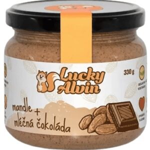 Lucky alvin mandlový krém s mléčnou čokoládou 330 g