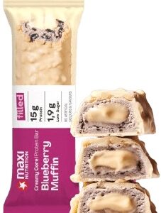 Maxi nutrition creamy core protein bar 45 g - borůvkový muffin