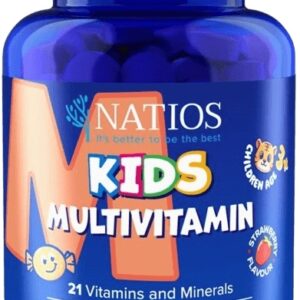 Natios kids multivitamin 21 vitamínů a minerálů 180 jahodových