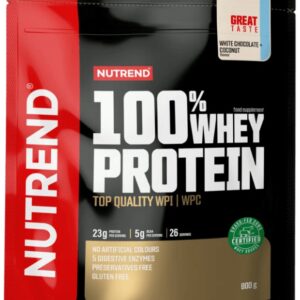 Nutrend 100% whey protein 800 g - bílá čokoláda/kokos