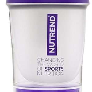 Nutrend šejkr 2019 300ml + zásobník - fialovoprůhledný