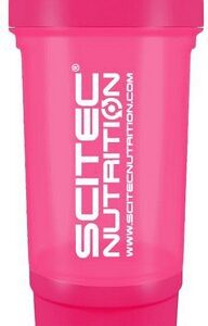 Scitec šejkr traveler 500 ml + zásobník - růžová