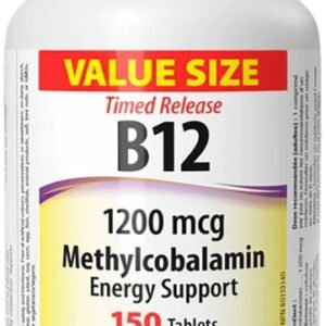 Webber naturals vitamin b12 timed release 1200 mcg 150 tablet