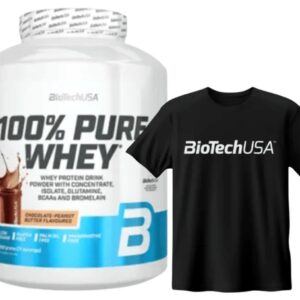 Biotechusa 100% pure whey 2000-2270 g + biotechusa unisex triko černé