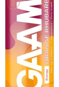 Gaam energetický nápoj 330 ml - pomeranč/ rebarbora