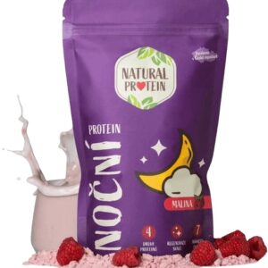 Natural protein noční protein 350 g - malina