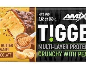 Amix tigger zero bar 60 g - arašídové máslo/karamel výprodej 7.2026