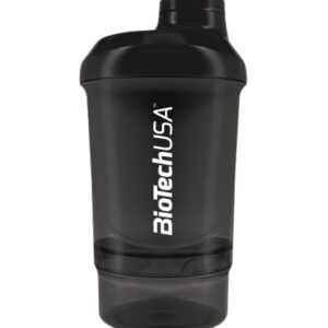 Biotechusa šejkr wave+ nano 300ml +150ml - černá