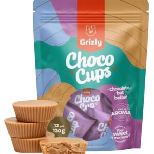 Grizly choco cups 120 g - karamelová čokoláda a lískový oříšek