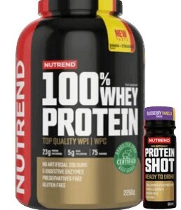 Nutrend 100% whey protein 2250 g + nutrend protein shot 60 ml zdarma