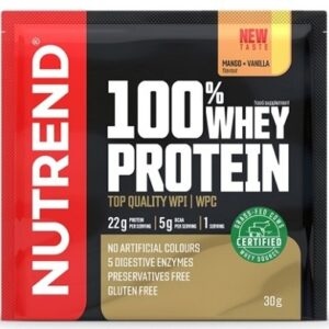 Nutrend 100% whey protein 30 g - banán/jahoda