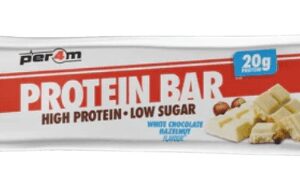 Per4m protein bar low sugar 62 g - bílá čokoláda/lískový oříšek