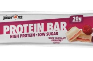 Per4m protein bar low sugar 62 g - bílá čokoláda/malina