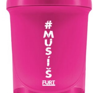 Fitness007 šejkr #musíšfurt 300 ml + 150 ml - růžová
