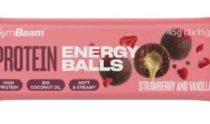 Gymbeam protein energy balls 45 g - jahoda a vanilka