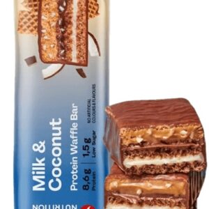 Maxi nutrition waffle protein bar 40 g - mléko/ kokos výprodej