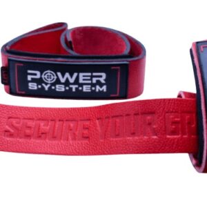 Power system posilovací kožené trhačky leather lifting straps -