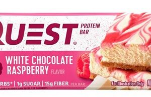 Quest nutrition protein bar 60g - white chocolate raspberry expirace