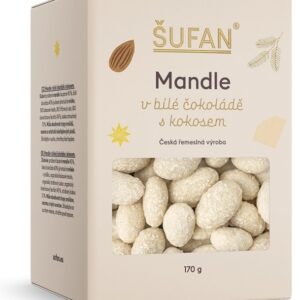 Šufan mandle v bílé čokoládě s kokosem 170 g výprodej 13.08.2026