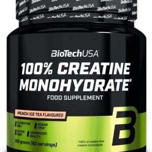 Biotechusa 100% creatine monohydrate 300 g - broskvový ledový čaj