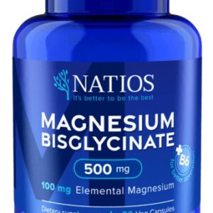 Natios magnesium bisglycinate 500 mg + b6 90 kapslí
