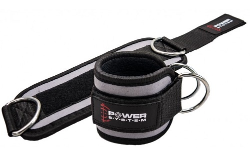 Power system kotníkový adaptér ankle straps gym guy - černo/šedé