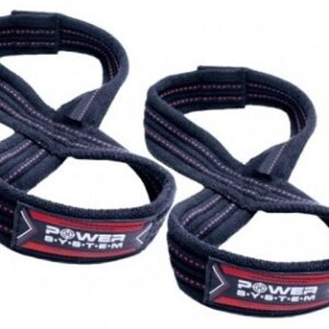 Power system silový popruh lifting straps figure 8 - černá+červená