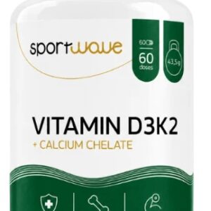 Sportwave vitamin d3k2 + calcium chelate 60 kapslí