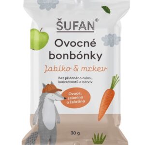Šufan ovocné bonbónky 30 g - jablko a mrkev