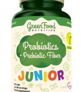 Greenfood junior probiotika s prebiotickou vlákninou 90 kapslí