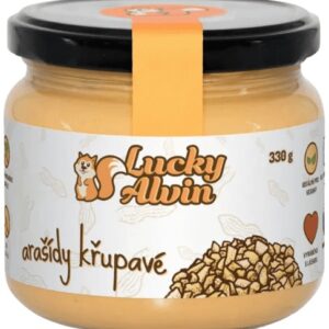 Lucky alvin arašídový krém 330 g - křupavý výprodej 21.10.2026