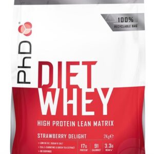 Phd diet whey protein 2000 g - jahoda + phd šejkr exclusive 600 ml