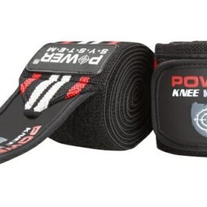 Power system bandáže na kolena knee wraps - červená doprodej