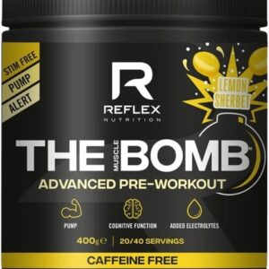 Reflex the muscle bomb caffeine free 400 g - citrónový sorbet