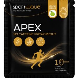Sportwave apex no caffeine preworkout 16 g - zelené jablko