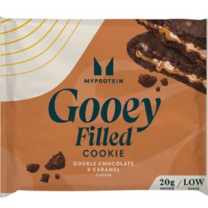 Myprotein gooey filled cookie 75 g - dvojitá čokoláda a karamel