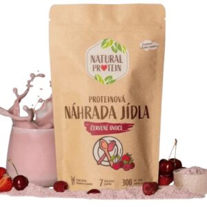 Natural protein proteinová náhrada jídla 350 g - červené ovoce