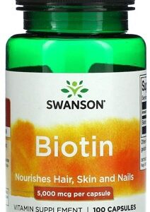 Swanson biotin 5000 mcg 100 kapslí