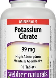Webber naturals potassium citrate (draslík) 90 tablet